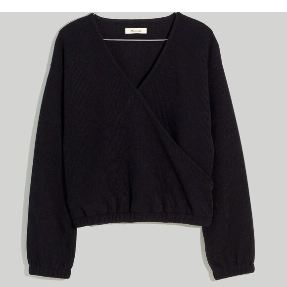 Ottoman Knit Wrap Top - Picture 1 of 7